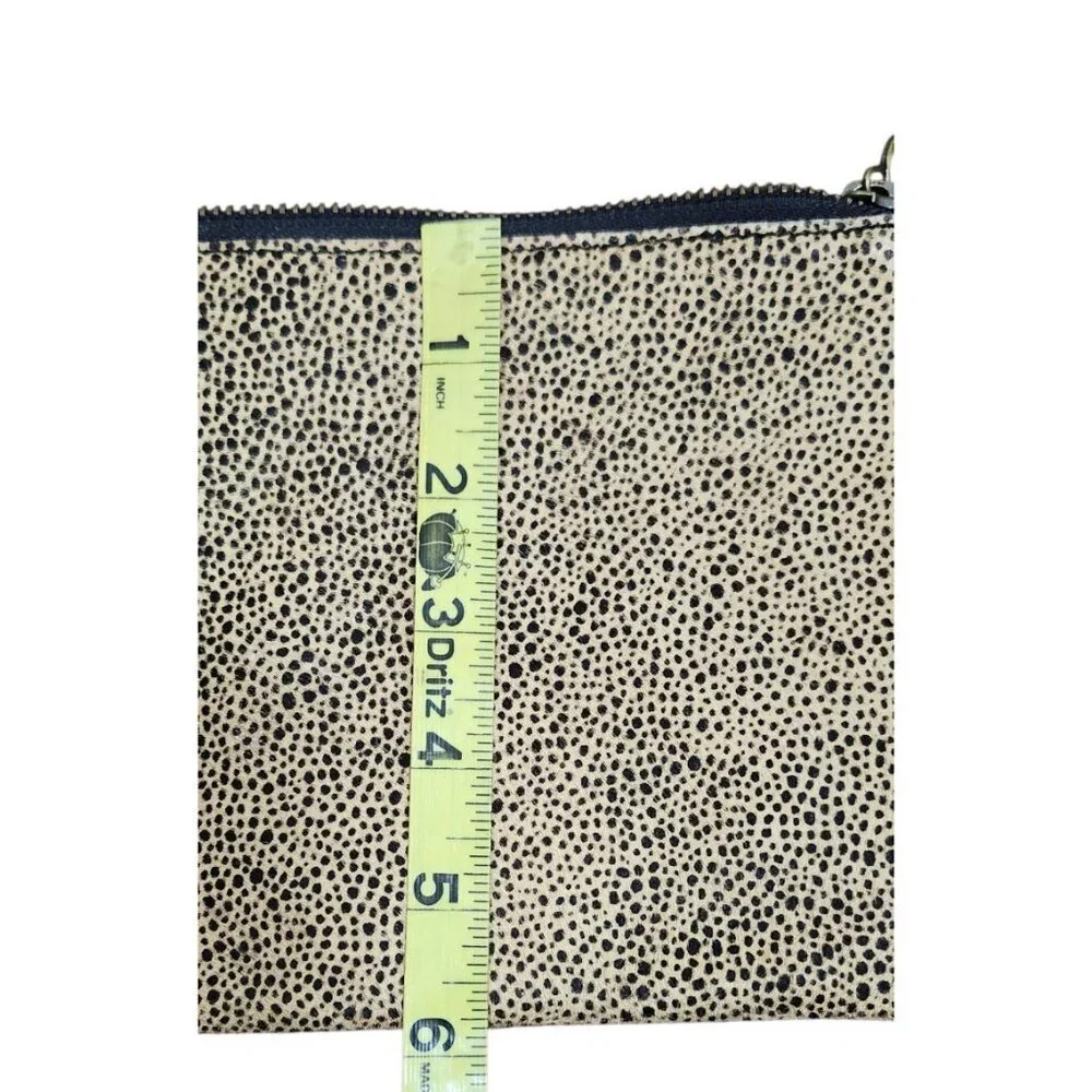 Madewell Pouch Wallet Coin Bag Animal Print Cheetah Calf Hair Textured Case